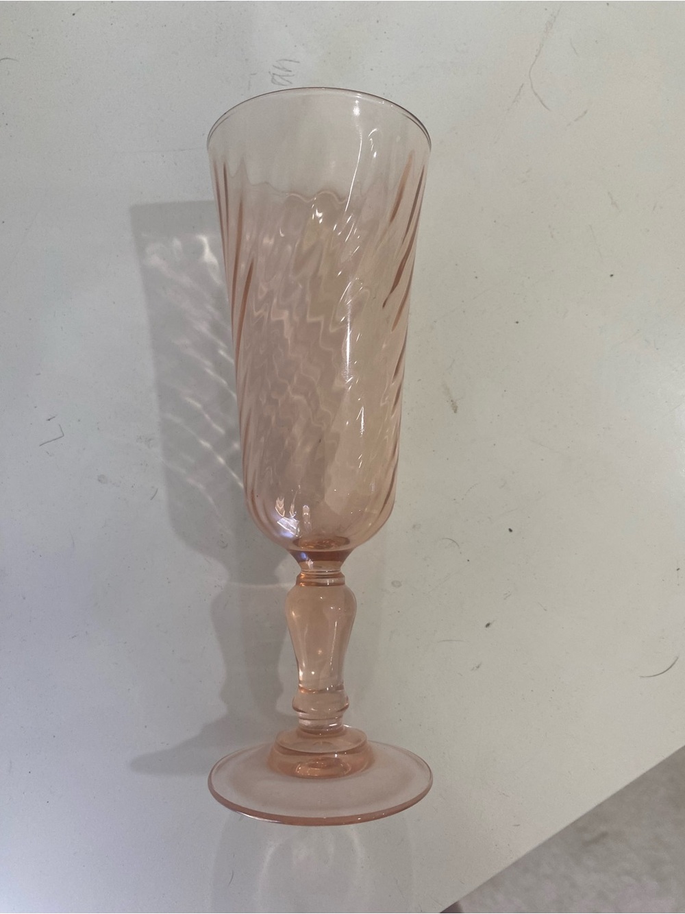 Vintage, Set of 7, Luminarc ROSALINE Champagne Flutes, Made in France - Picture 4 of 8